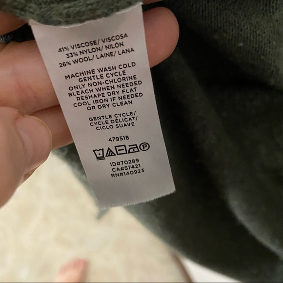 LOFT Green Draped Open Cardigan XS - Picture 7 of 10